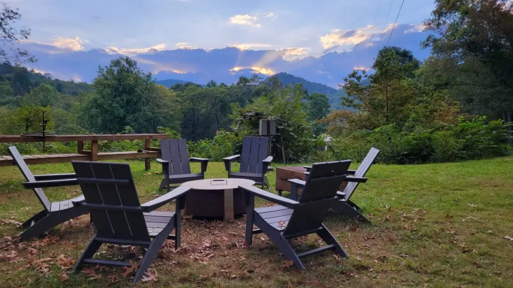 Blue Ridge Mountain views from campground Franklin NC